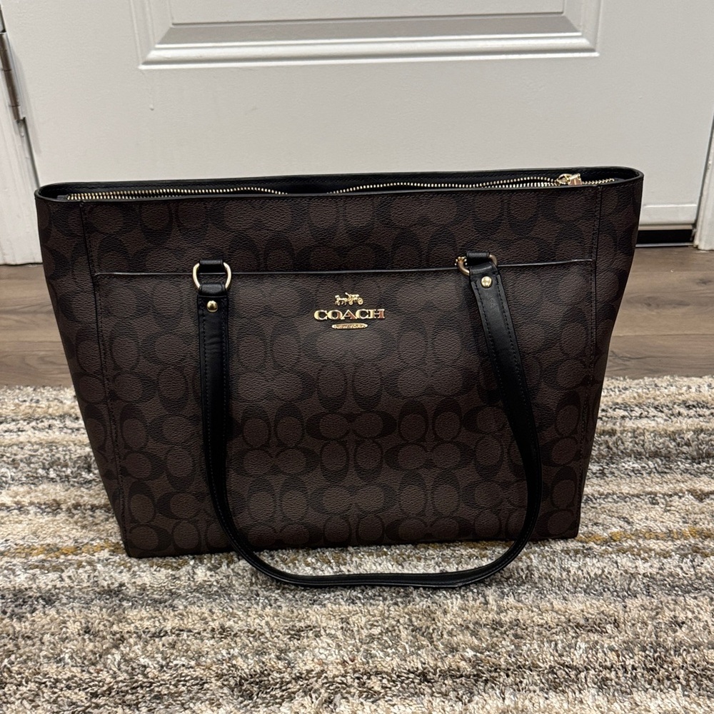 Coach Brown Signature Tote